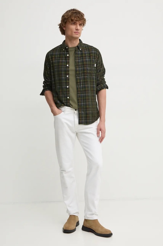 Tommy Hilfiger t-shirt bawełniany UM0UM03362 zielony SS25