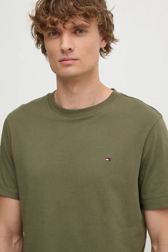 Tommy Hilfiger t-shirt bawełniany zielony UM0UM03362