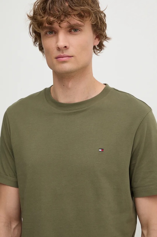 Tommy Hilfiger t-shirt bawełniany zielony UM0UM03362