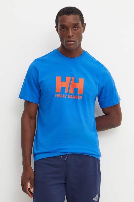 Helly Hansen tricou din bumbac HH LOGO albastru 30396