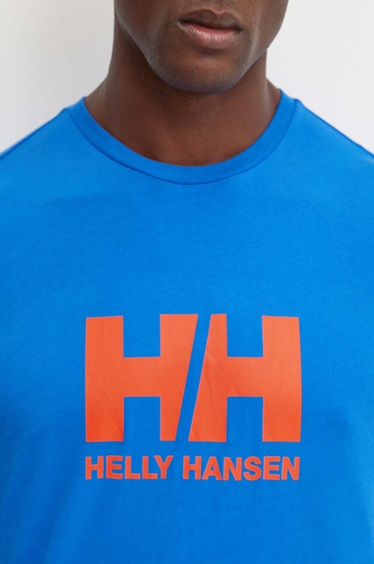 Helly Hansen tricou din bumbac HH LOGO 30396 albastru