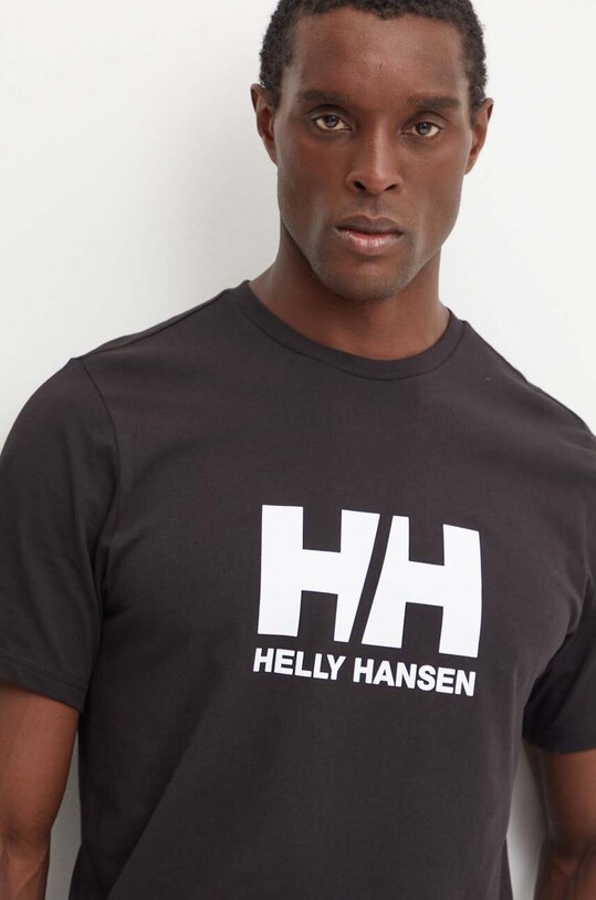 Хлопковая футболка Helly Hansen HH LOGO чёрный 30396