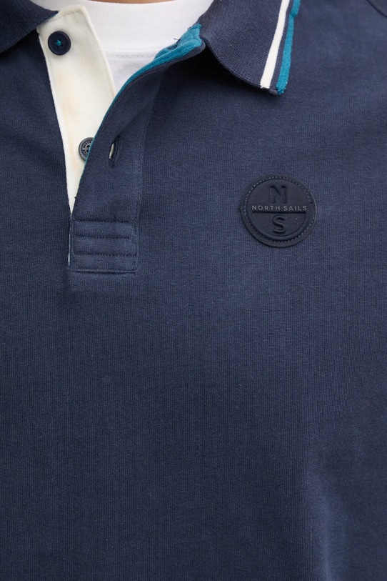 Bavlněné tričko s dlouhým rukávem North Sails námořnická modř 692336