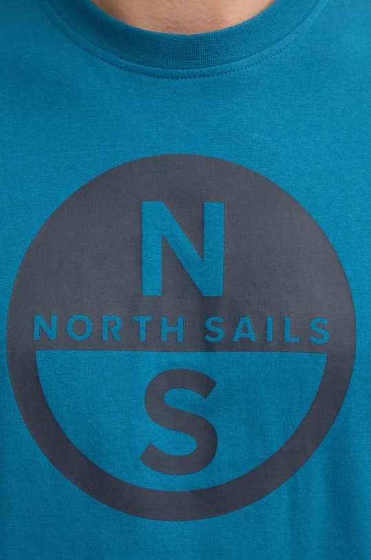 Bavlněné tričko North Sails 692972 tyrkysová