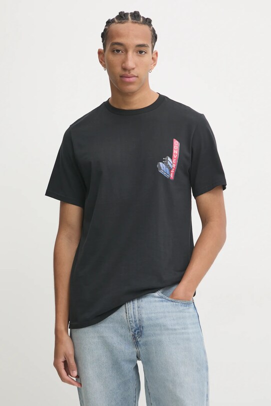 Îmbrăcăminte Converse tricou din bumbac 10026685.A01 negru