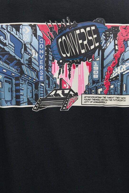 Converse t-shirt bawełniany 10026685.A01 czarny