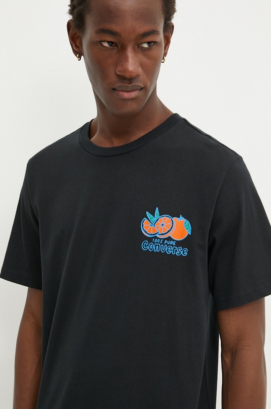 Converse tricou din bumbac negru 10026674.A01