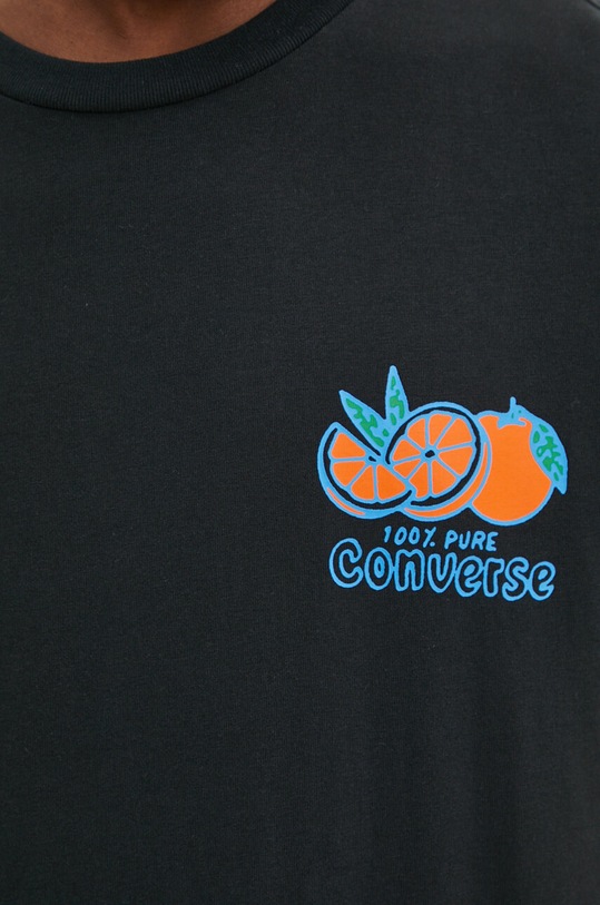 Converse tricou din bumbac 10026674.A01 negru