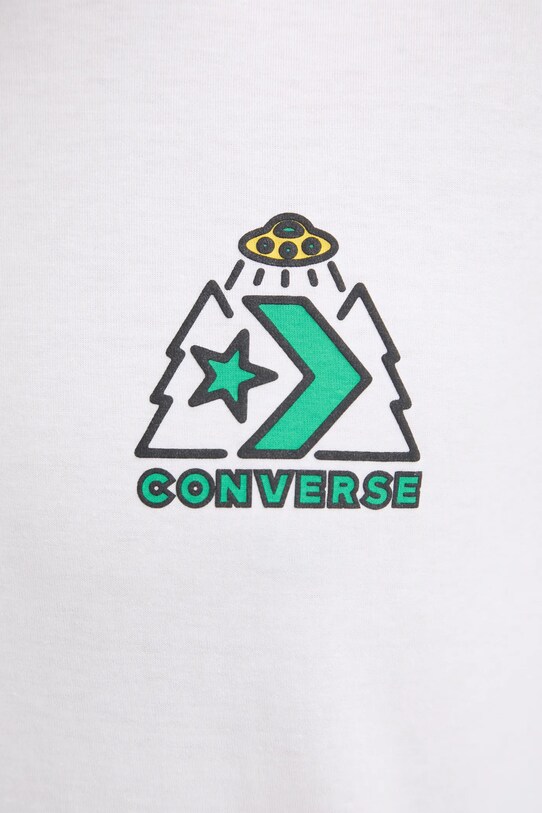 Converse t-shirt bawełniany 10026673.A02 beżowy