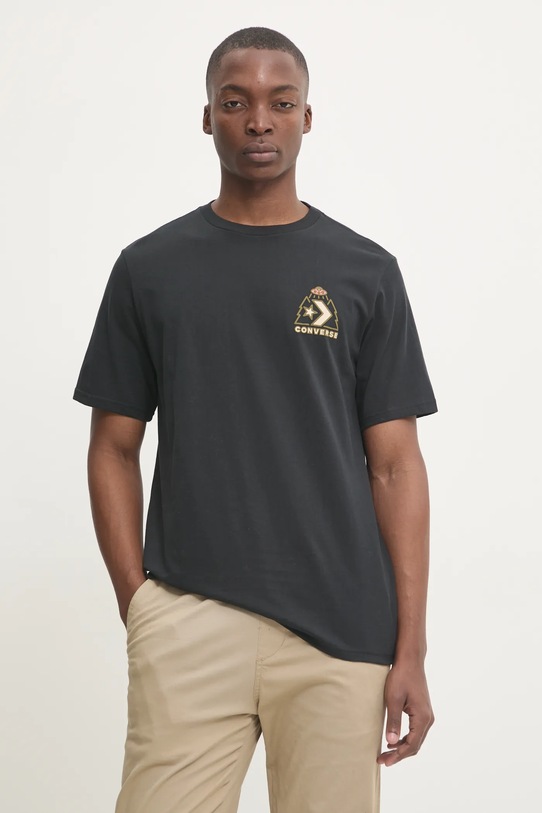 Oblečení Bavlněné tričko Converse 10026673.A01 černá
