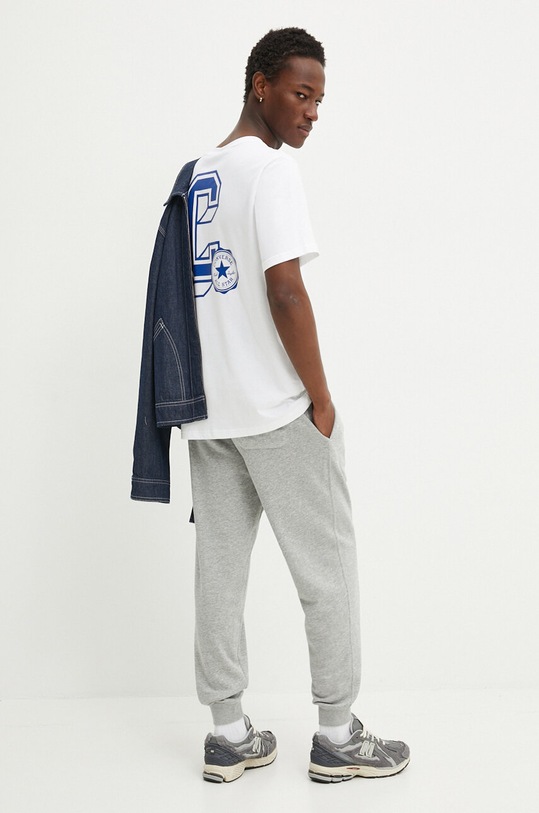 Bavlněné tričko Converse 10026700.A02 bílá AW24