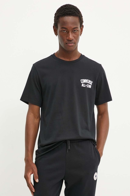 Îmbrăcăminte Converse tricou din bumbac 10027107.A01 negru