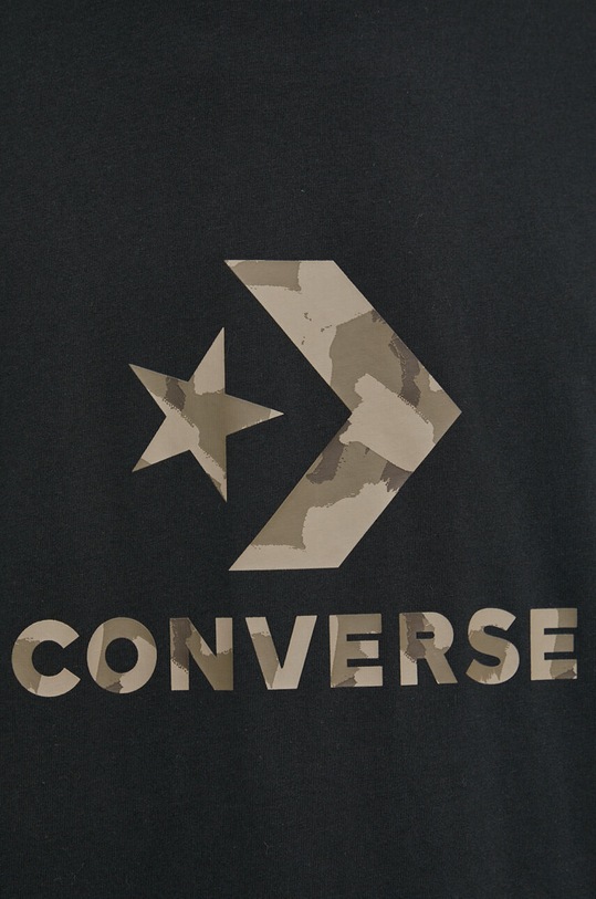 Bavlněné tričko Converse 10026684.A01 černá