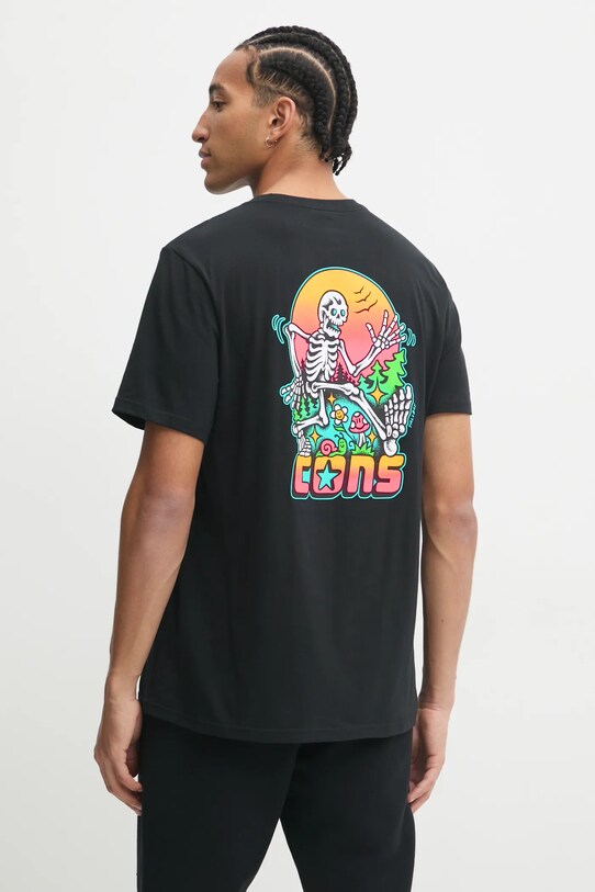 Îmbrăcăminte Converse tricou din bumbac 10026690.A01 negru
