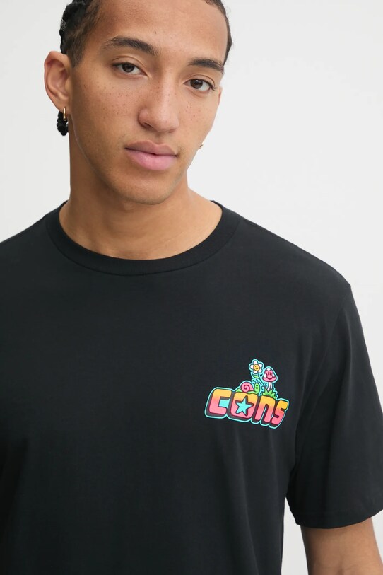 Converse tricou din bumbac negru 10026690.A01
