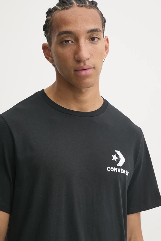 Бавовняна футболка Converse чорний 10026692.A02