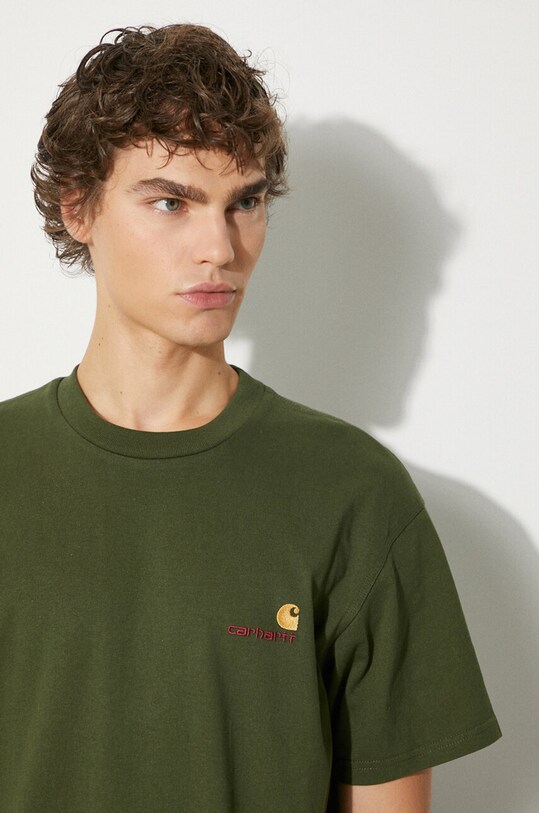 Carhartt WIP cotton t-shirt S/S American Script green I029956.2BRXX
