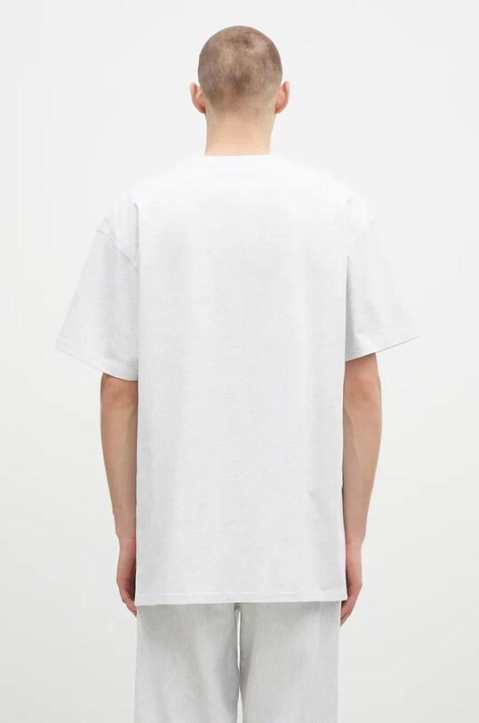 Одежда Хлопковая футболка Carhartt WIP S/S American Script I029956.482XX серый