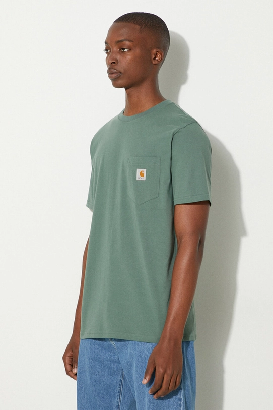 Carhartt WIP cotton t-shirt S/S Pocket green I030434.29NXX