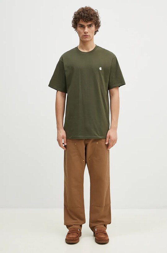 Хлопковая футболка Carhartt WIP S/S Madison I033000.2DTXX зелёный