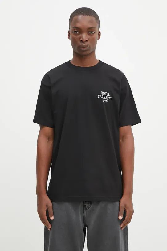 Carhartt WIP cotton t-shirt S/S Hotel Keys Planet friendly black I033959.0D2XX