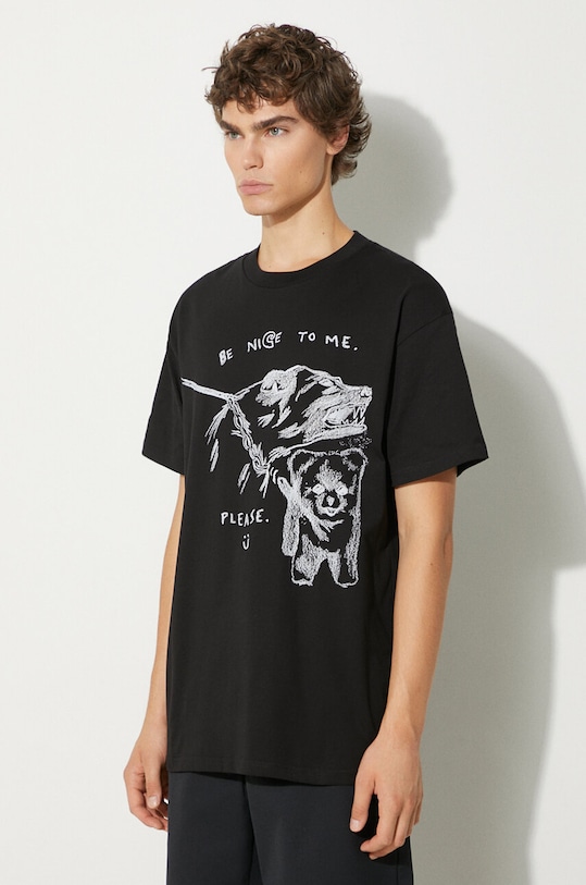 Carhartt WIP cotton t-shirt S/S Pepe Be Nice black I033983.0D2XX