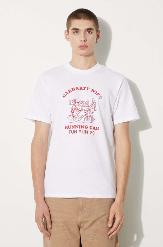 Carhartt WIP cotton t-shirt S/S Fun Run regular white I033986.1WZXX