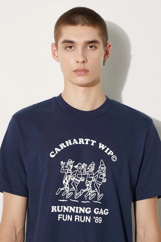 Carhartt WIP t-shirt in cotone S/S Fun Run blu navy I033986.2AHXX