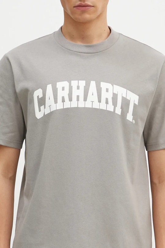 Бавовняна футболка Carhartt WIP S/S University сірий I034851.2DFXX