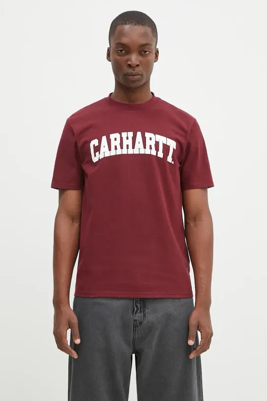 Carhartt WIP cotton t-shirt S/S University regular maroon I034851.2DRXX