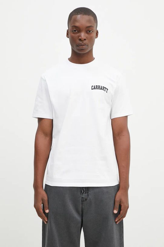 Carhartt WIP cotton t-shirt S/S University Script cotton white I034852.00AXX