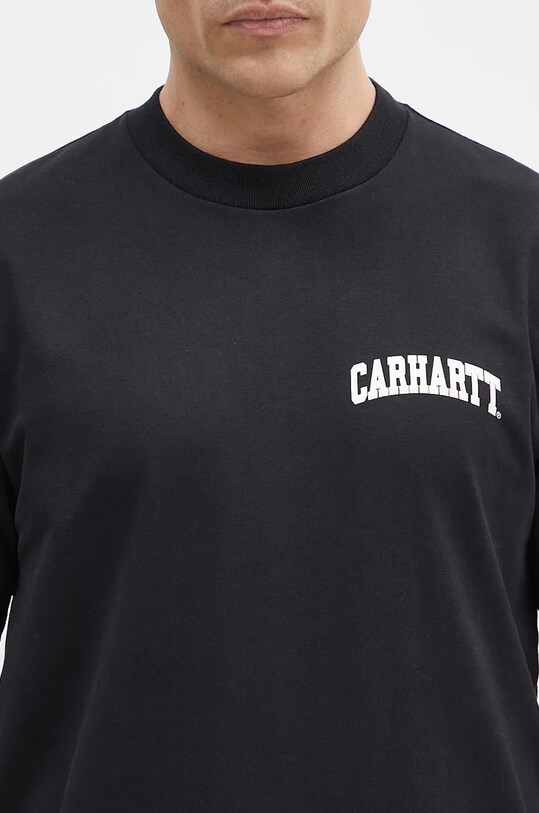 Pamučna majica Carhartt WIP S/S University Script crna I034852.0D2XX
