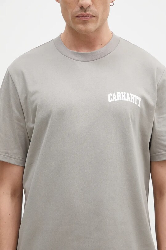 Carhartt WIP cotton t-shirt S/S University Script gray I034852.2DFXX