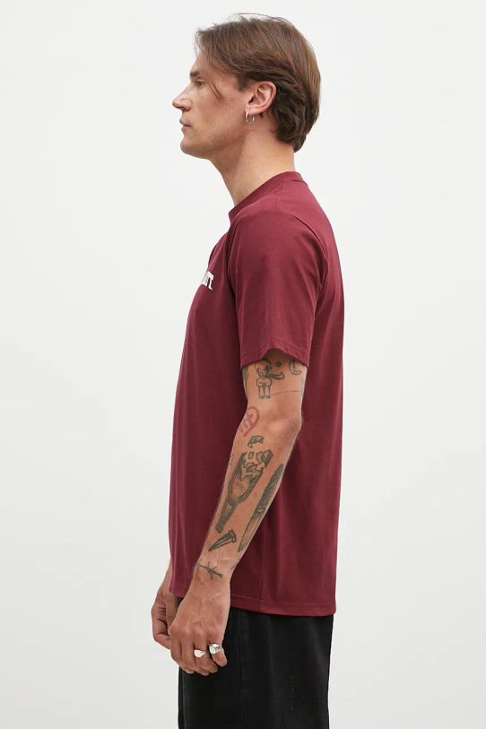 Carhartt WIP t-shirt in cotone S/S University Script I034852.2DRXX granata AW24