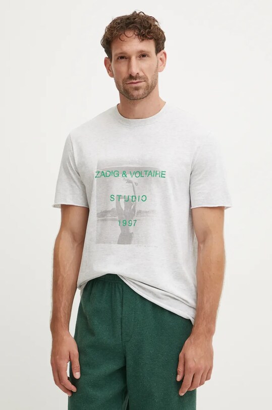 ZADIG&VOLTAIRE tricou din bumbac gri JMTS00658