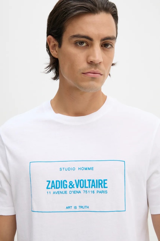 Bavlněné tričko ZADIG&VOLTAIRE potisk bílá JMTS00664