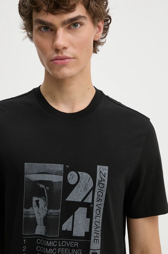 ZADIG&VOLTAIRE tricou din bumbac negru JMTS00657