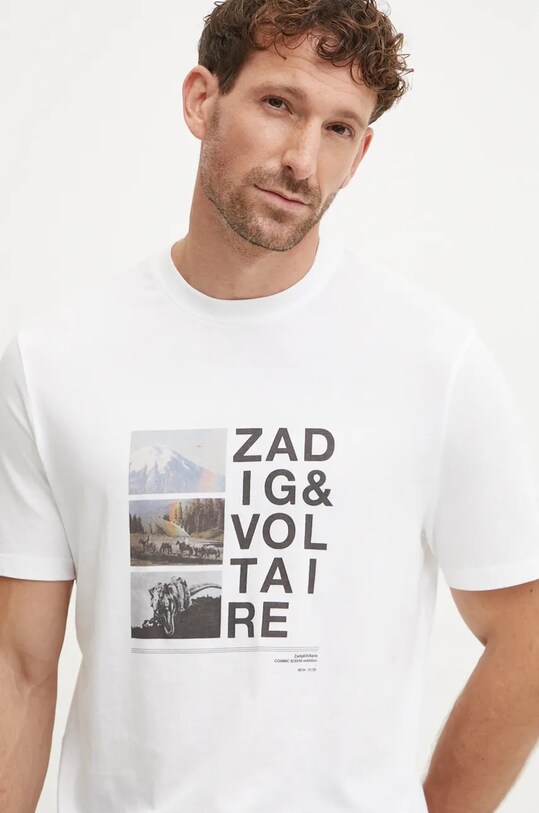 ZADIG&VOLTAIRE tricou din bumbac alb JMTS00659