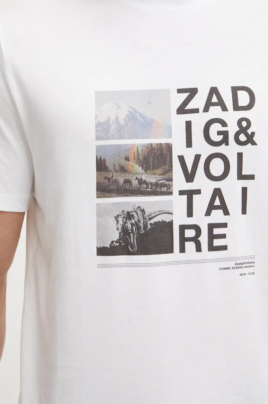 ZADIG&VOLTAIRE tricou din bumbac JMTS00659 alb