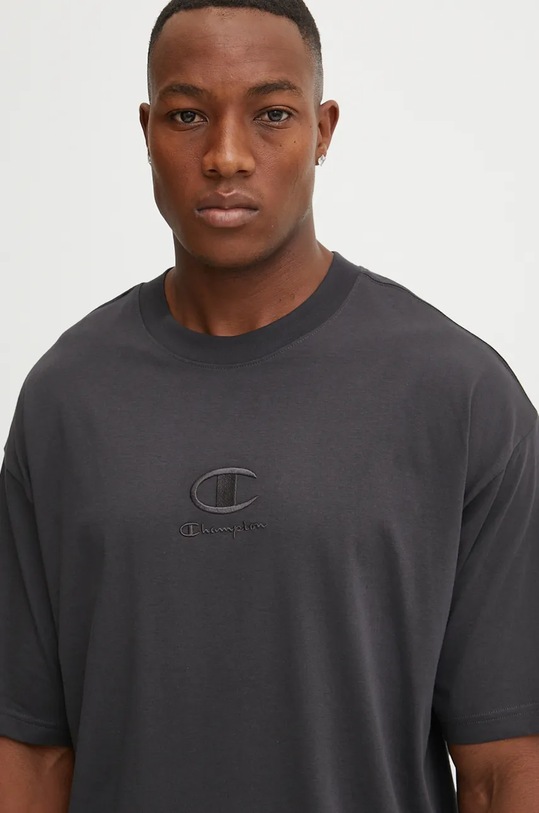 Champion tricou din bumbac imprimeu gri 220282