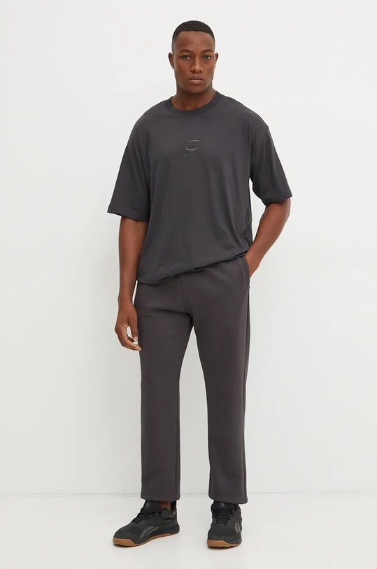 Champion tricou din bumbac 220282 gri AW24