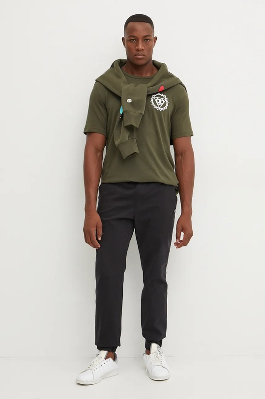 Bavlněné tričko Champion 220429 zelená AW24