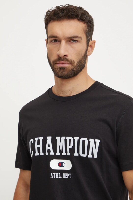 Хлопковая футболка Champion чёрный 220432