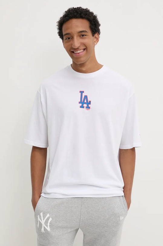 Oblečení Bavlněné tričko New Era LOS ANGELES DODGERS 60564775 bílá