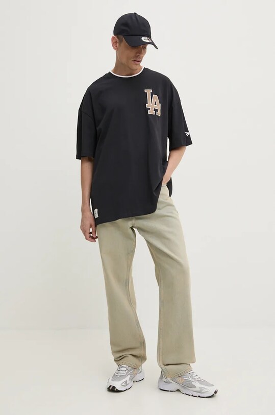 New Era tricou din bumbac LOS ANGELES DODGERS 60564869 bleumarin AW24