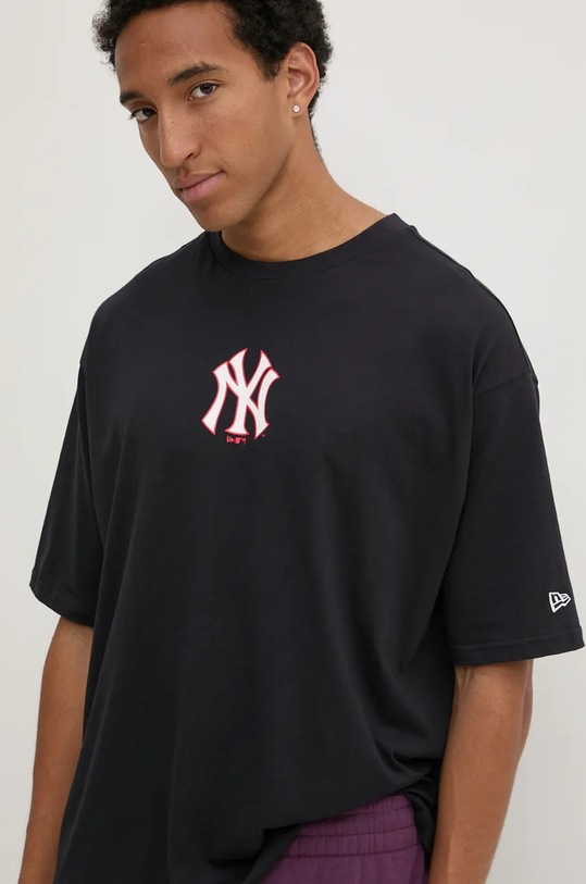 Bavlněné tričko New Era NEW YORK YANKEES námořnická modř 60564764