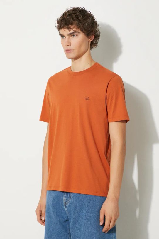 Clothing C.P. Company cotton t-shirt 30/1 Jersey Back Goggle 17CMTS030A005100W orange