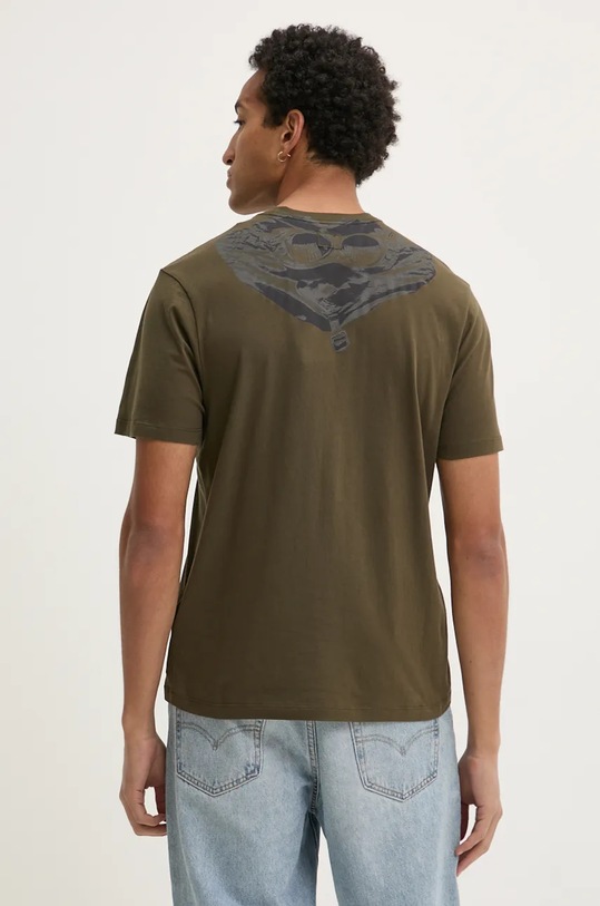 C.P. Company t-shirt in cotone 30/1 Jersey Back Goggle sovrastampa verde 17CMTS030A005100W