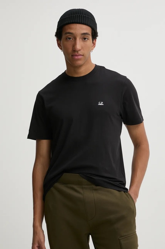 Bavlněné tričko C.P. Company 30/1 Jersey Back Goggle 17CMTS030A005100W černá AW24