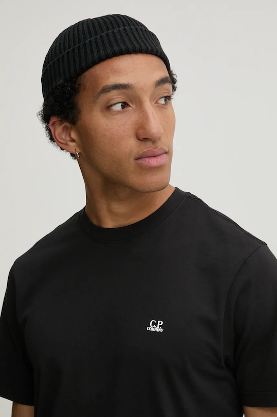 Bavlněné tričko C.P. Company 30/1 Jersey Back Goggle černá 17CMTS030A005100W